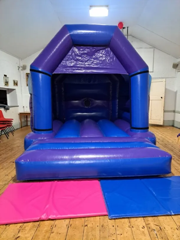 Purple And Blue Bouncy Castle