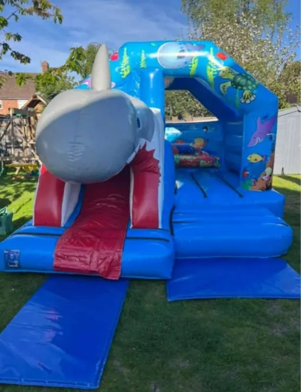 3d Shark Under The Sea Bounce And Slide Castle