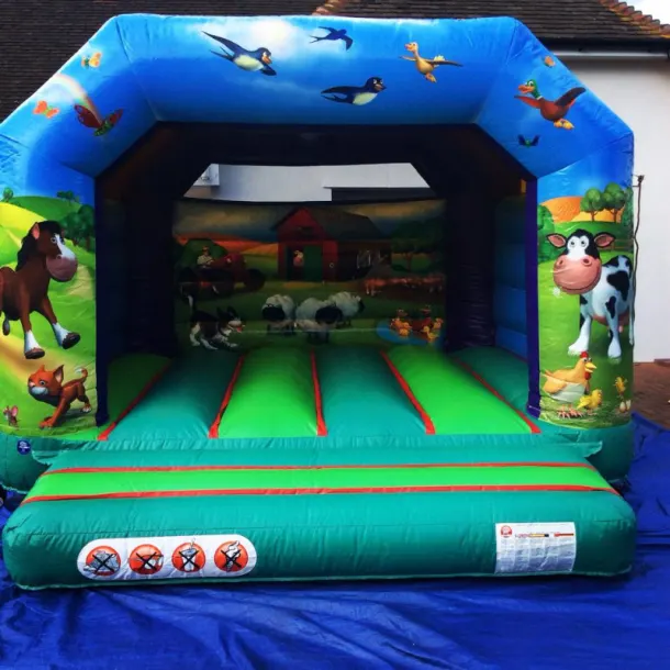 15x12ft Kids Bouncy Castle - Farm