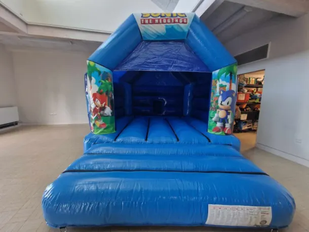 Blue Sonic Bouncy Castle