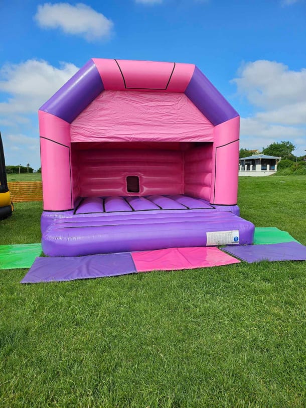 Pink And Purple Adult Disco Bouncy Castle