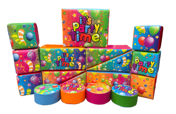 Multi-coloured Party 17 Piece Block Set