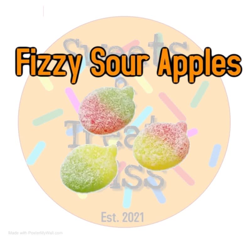 100g Fizzy Sour Apples Sweets & Treats Diss