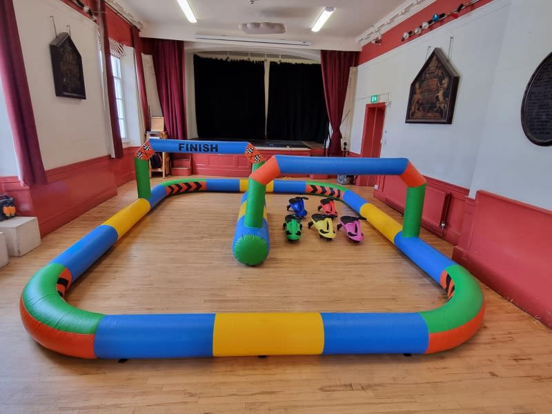 Didi Car Race Track Lets Bounce Devon, Bouncy Castle Hire Children/Adult Castles