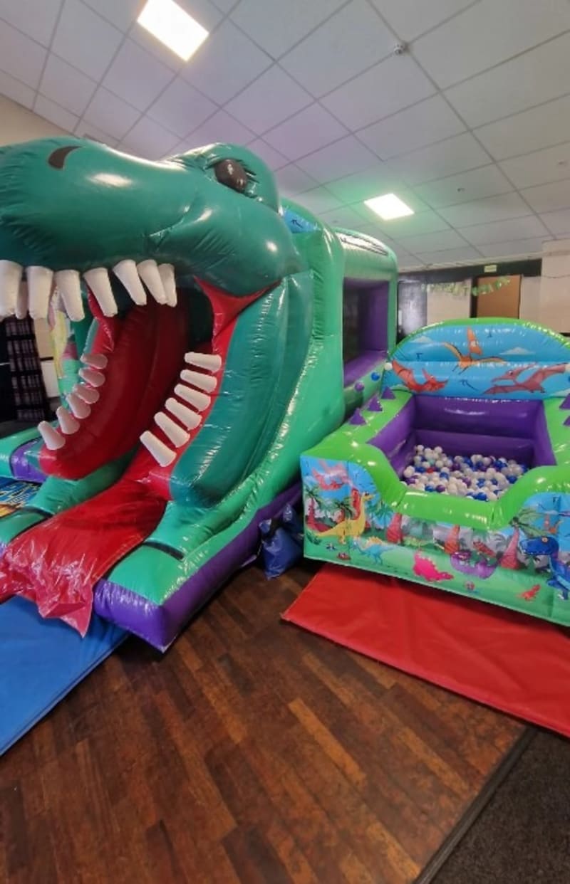 3d Dino Slide Castle Ballpool With 5 Didi Cars Hire In Playmouth