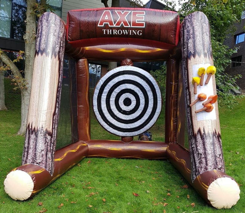 Axethrowing Clown Around Castles Bouncy Castle Hire & Children's