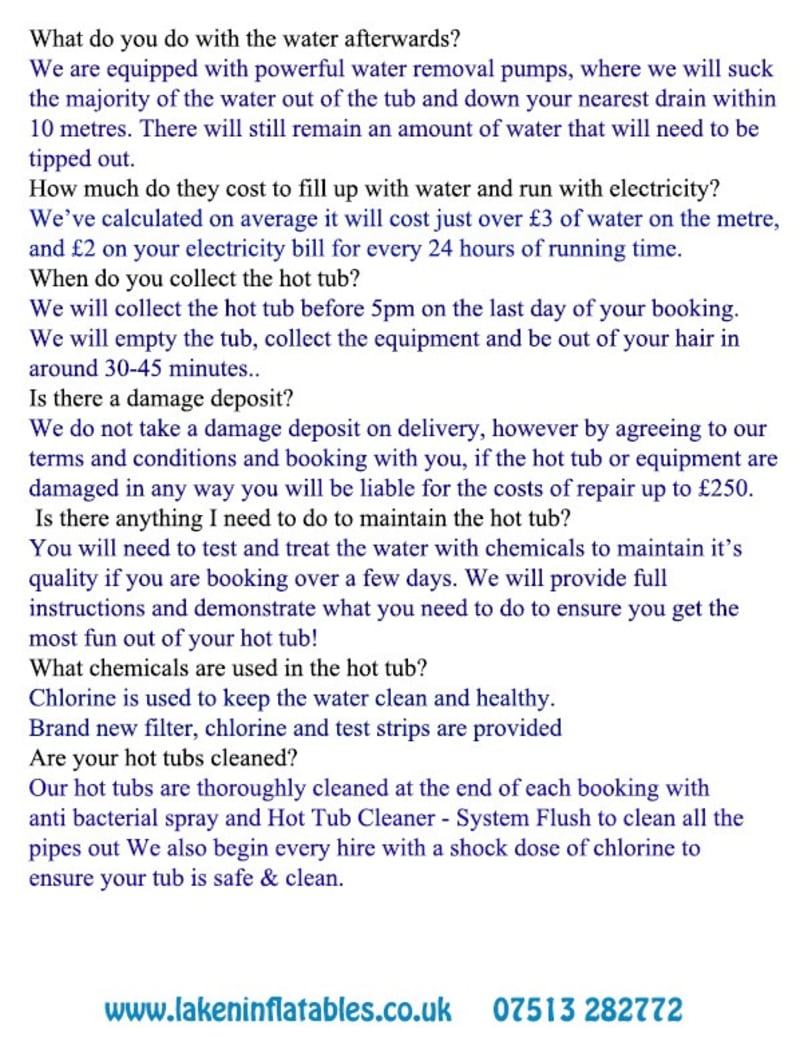 4 6 Person Bubble Hot Tub Hire Boston, Spalding Lincs Bouncy Castle