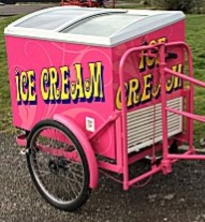 Vintage Ice Cream Trike Inflatable Fairs Bouncy Castle Hire London