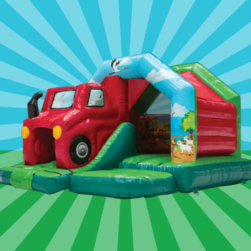3d Tractor Farm Castle Hire Boston Bouncy Castle, Hot Tub & Soft Play