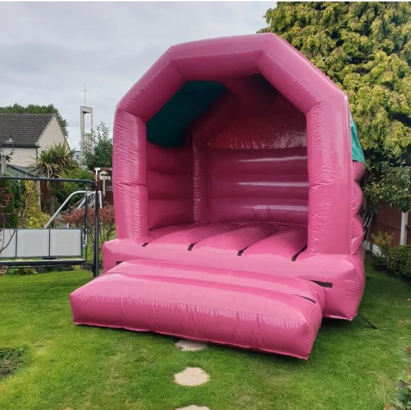 Plain Pink Bouncy Castle Hire CC Castles Bouncy Castle Hire Liverpool