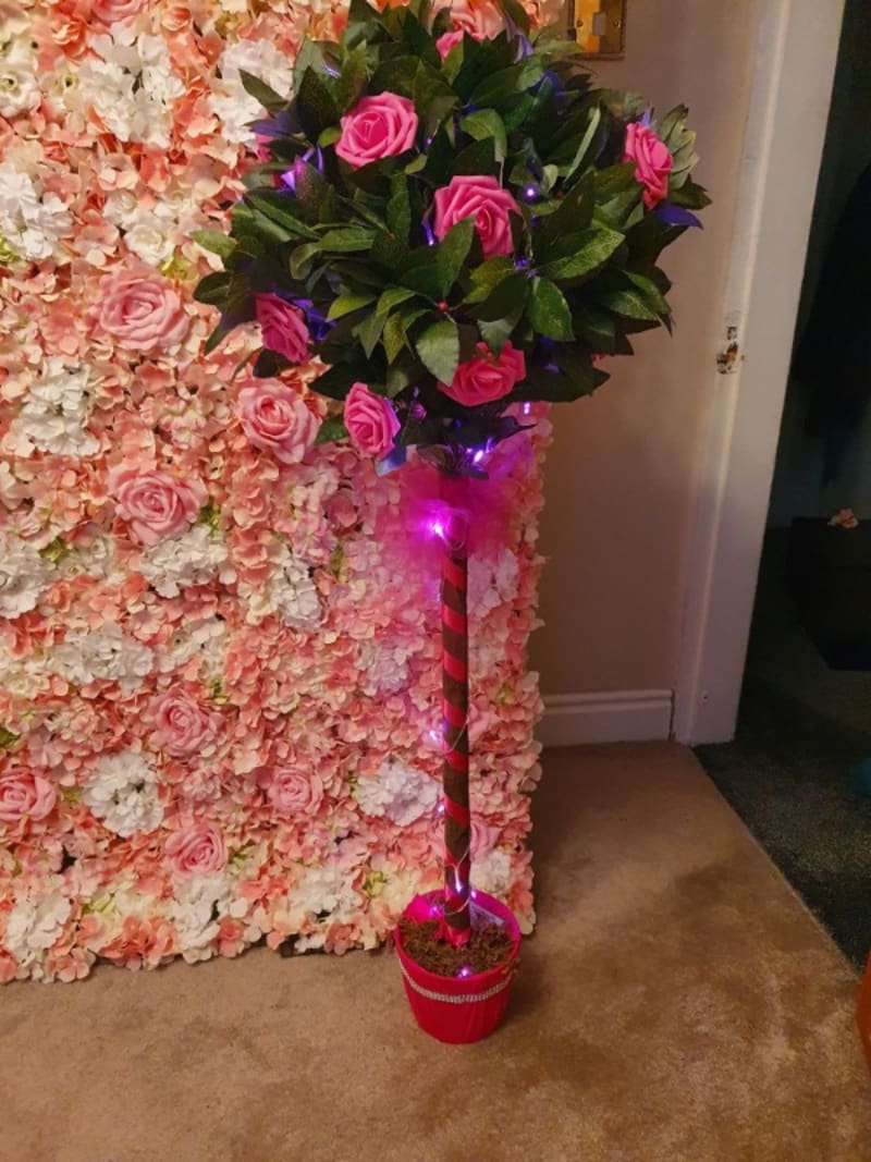 Decorative Floral Trees Bouncy Castle Hire Manchester Jump In Castles