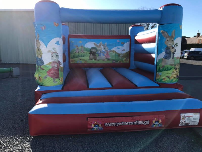 Red And Blue Peter Rabbit Castle - Island Castles | Inflatable Hire ...