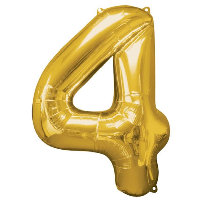 Number 4 Balloon 34" Foil Jaqs Party Supplies Party Supplies Bristol