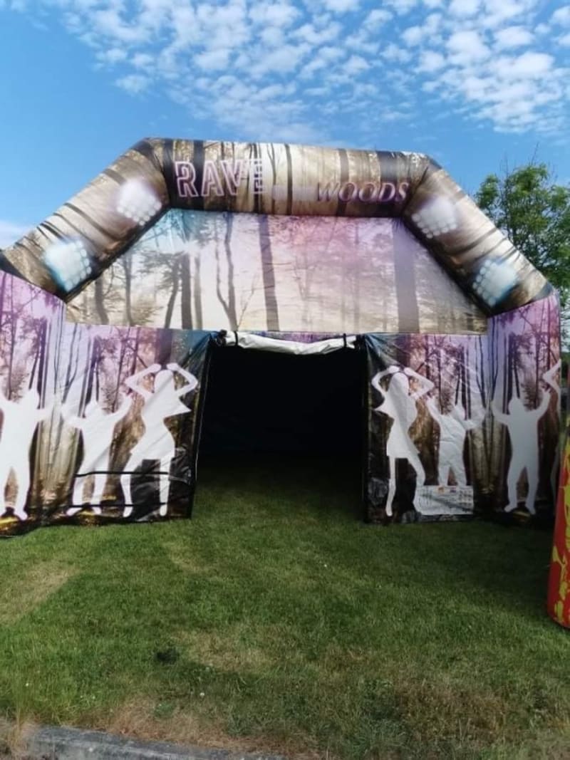 Rave In The Woods Inflatable Electric Party Hire