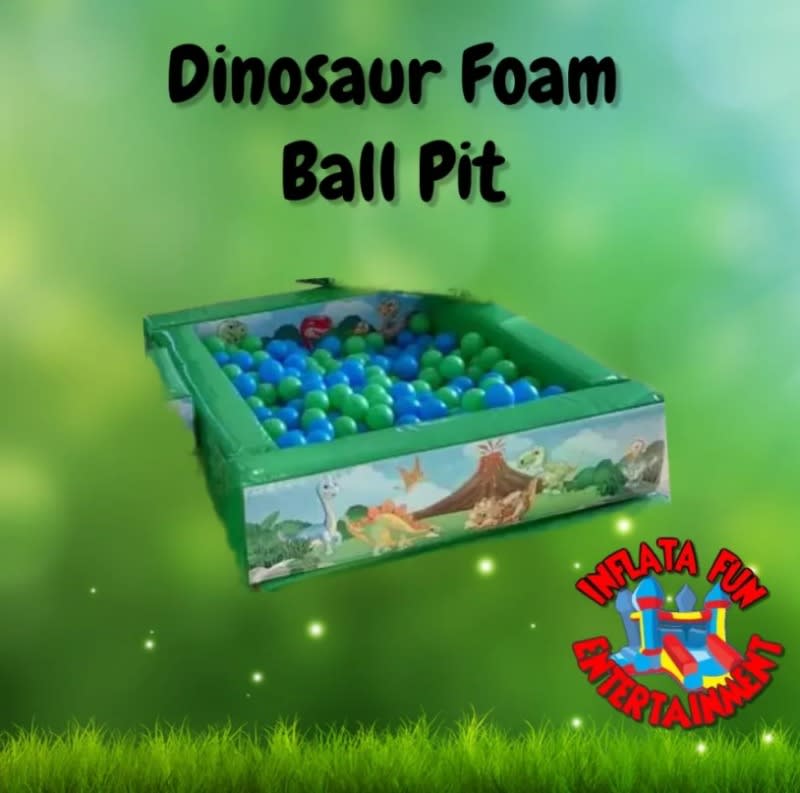 Dinosaur Foam Soft Play Ball Pit Inflatafun Bouncy Castle Hire