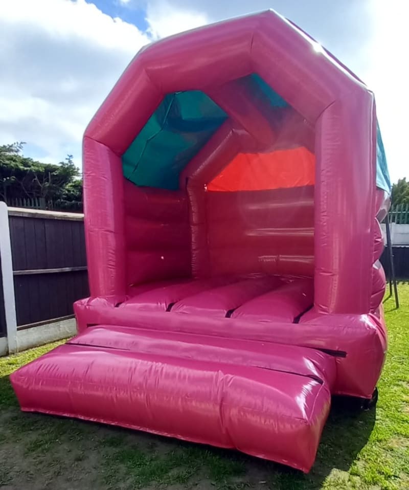 Plain Pink Bouncy Castle Hire CC Castles Bouncy Castle Hire Liverpool