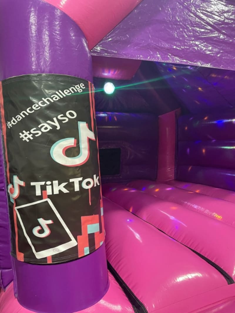 Tik Tok Bouncy Castle Hire Barnsley Tarn Party Hire Bouncy Castle , sun