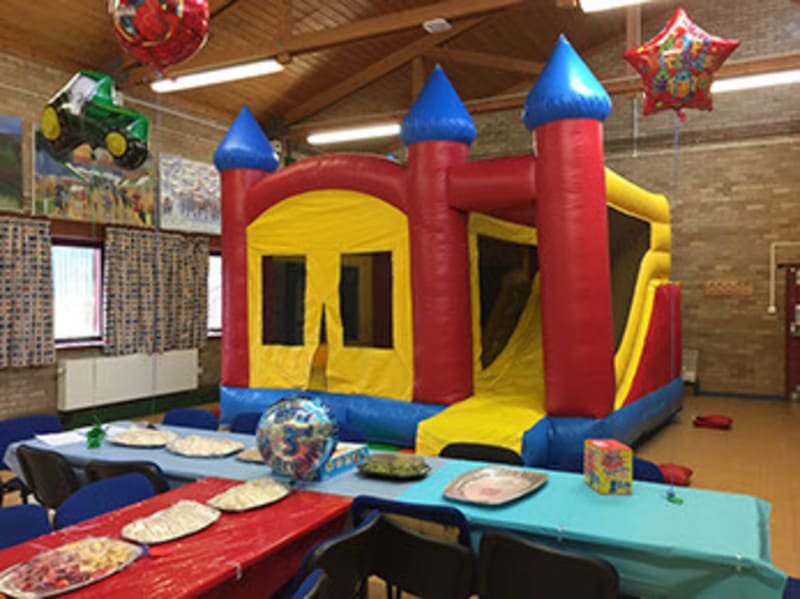 Play House With Slide Bubble N Bounce Bouncy Castle and Hot Tub Hire South Wales