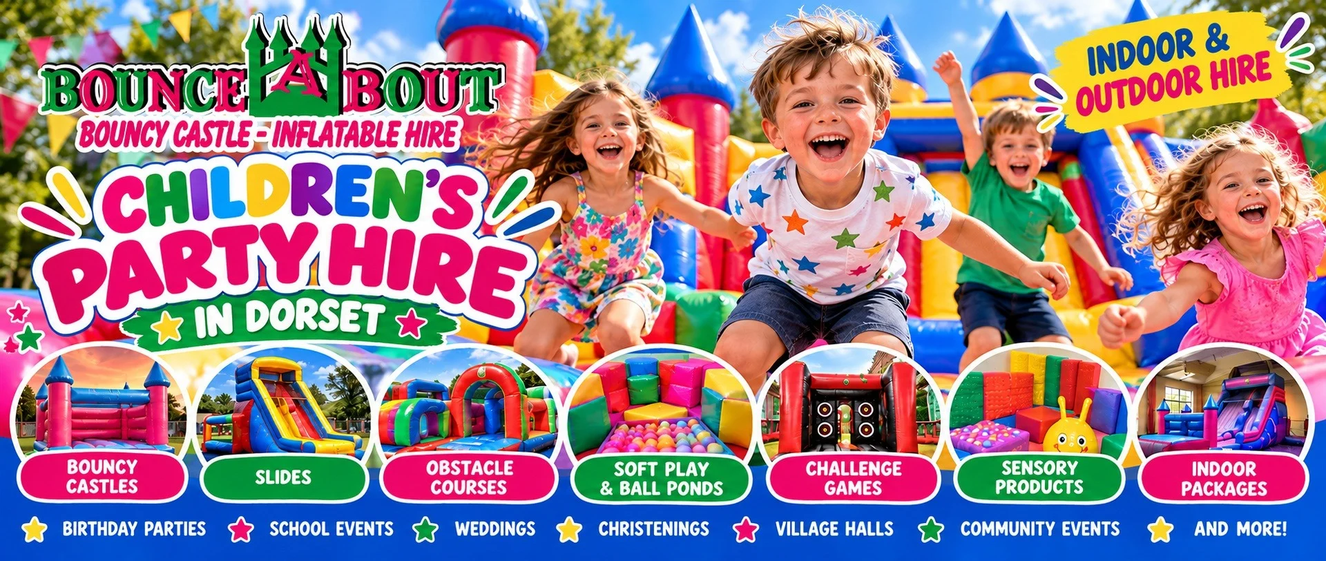 Bounce About Bouncy Castle Hire Blandford, Dorset, Wiltshire, Somerset
