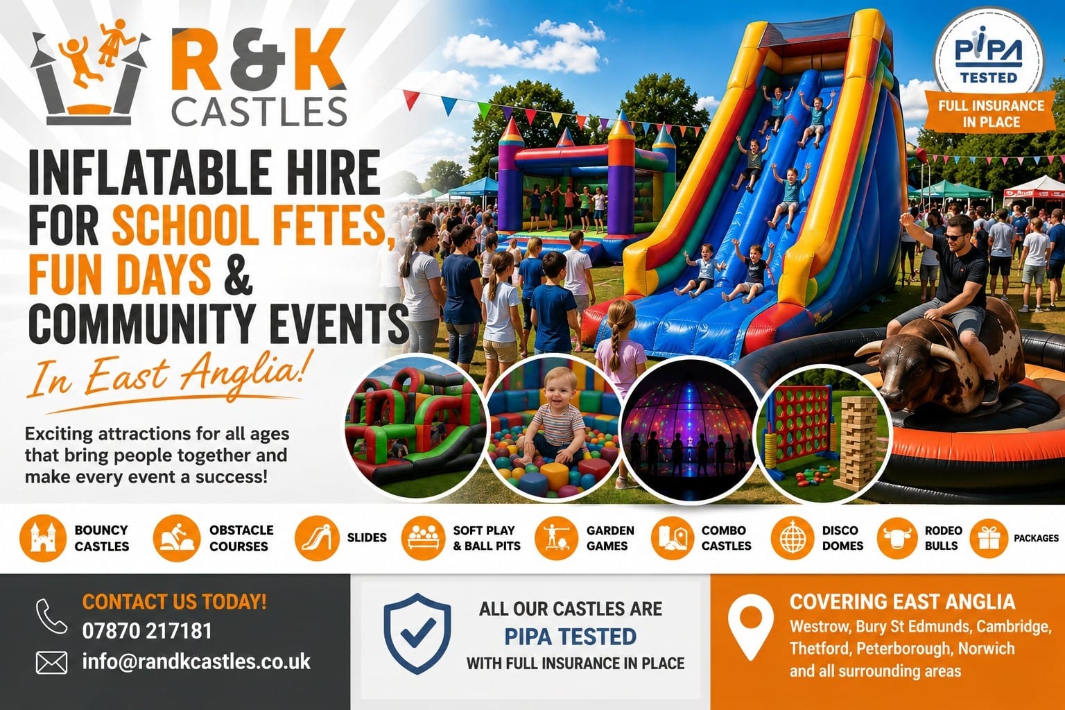 Inflatable Hire For School Fetes, Fun Days And Community Events In East Anglia