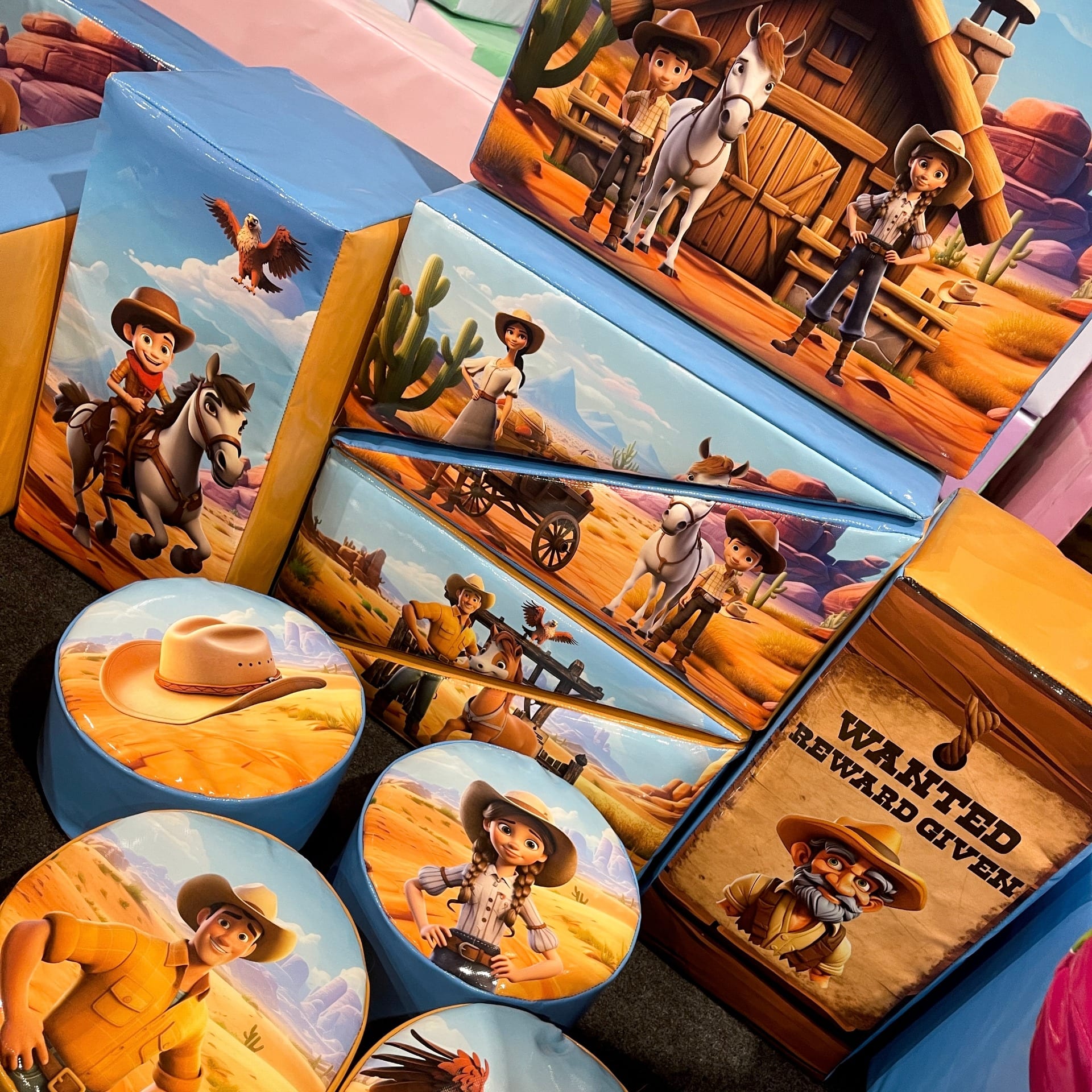 Wild West Soft Play Set - 17 Piece Foam Blocks