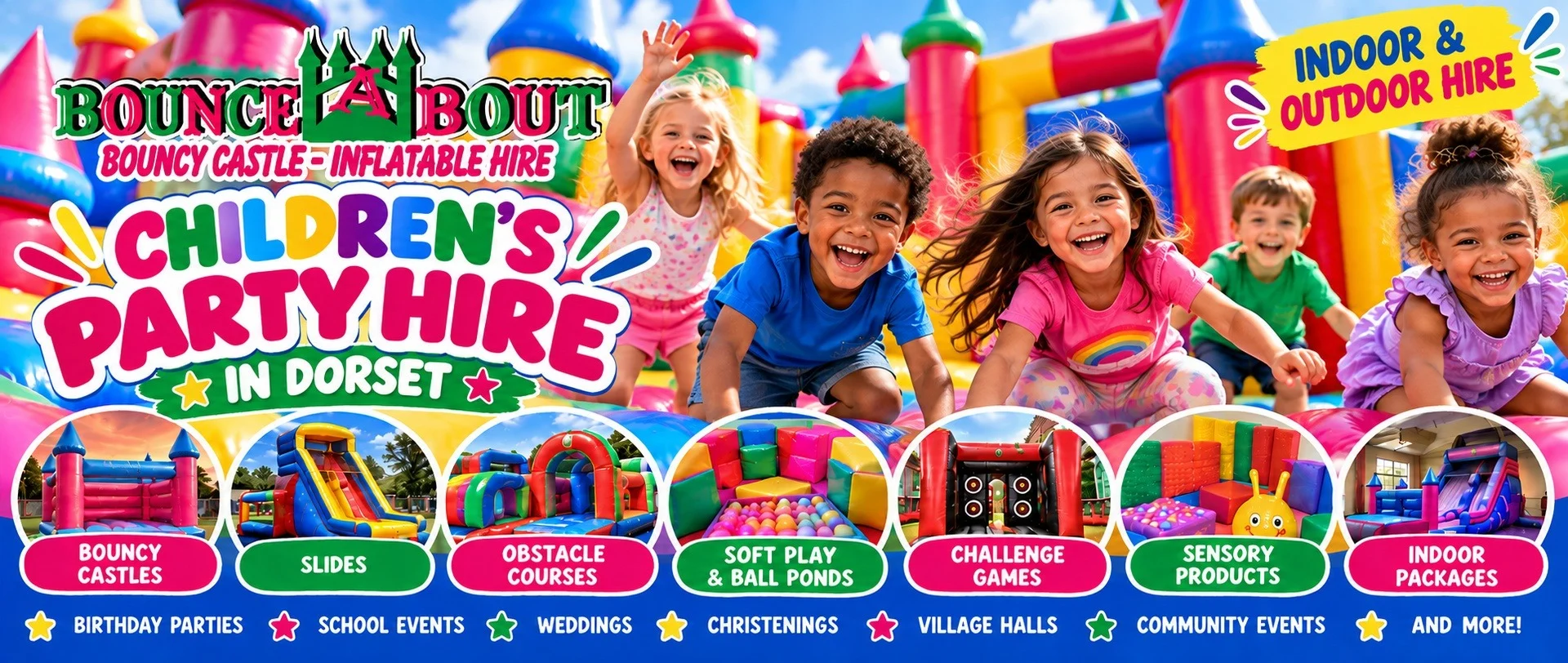 Bounce About Bouncy Castle Hire Blandford, Dorset, Wiltshire, Somerset