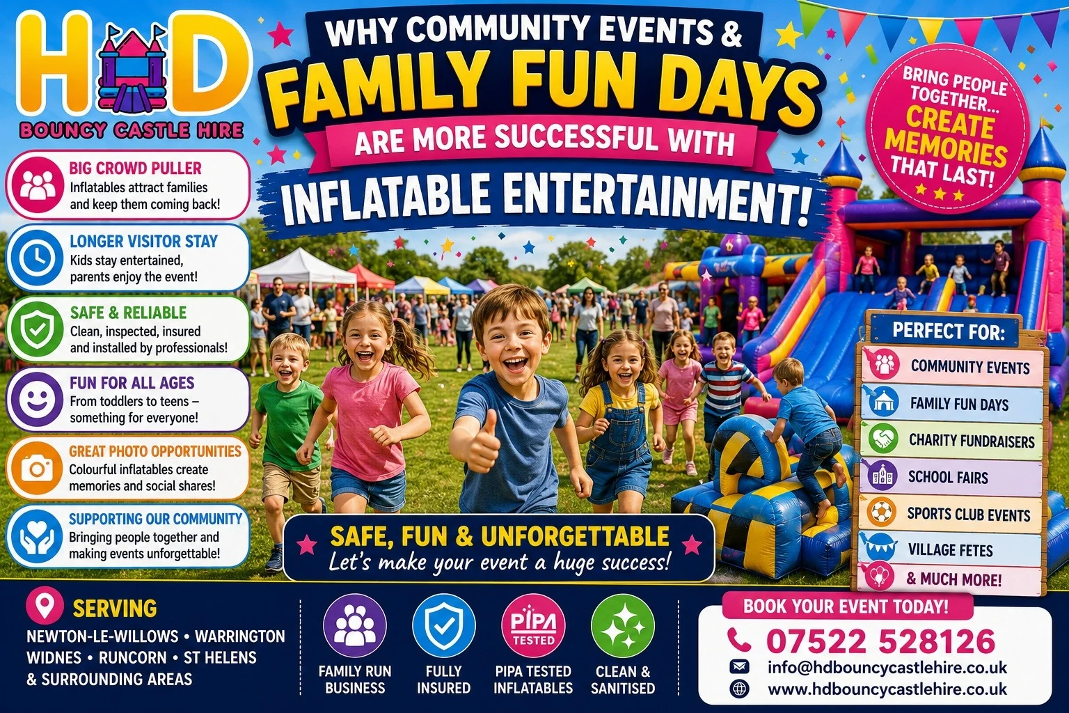 Why Community Events and Family Fun Days Are More Successful with Inflatable Entertainment