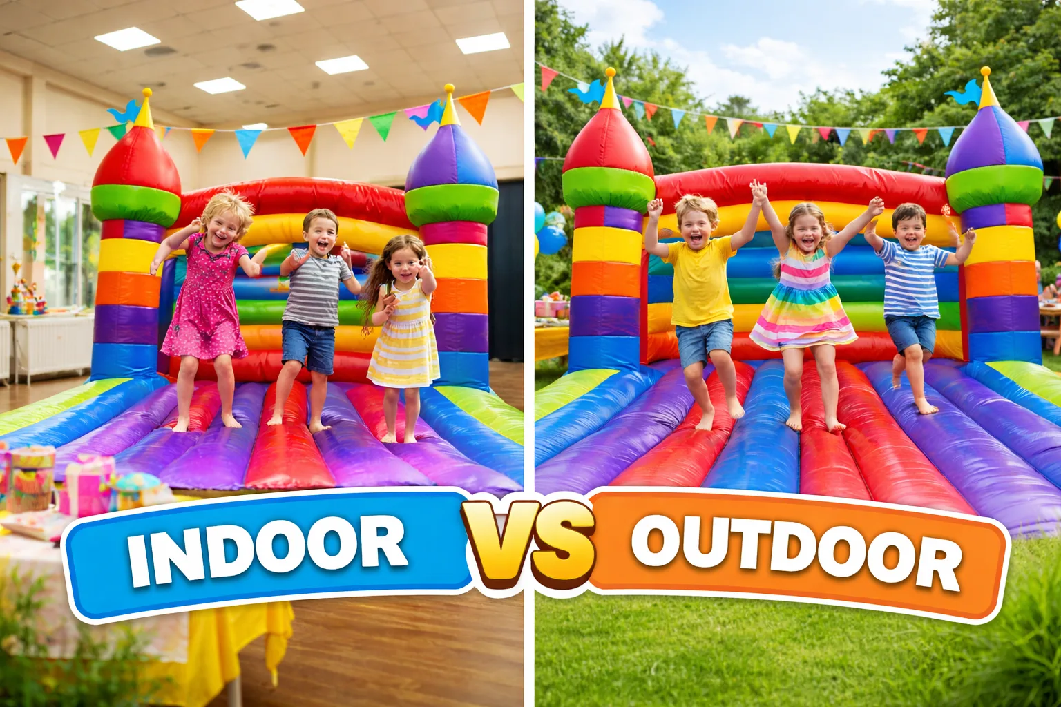 Indoor Vs Outdoor Bouncy Castle Hire In Tameside, What You Need To Know Indoor Vs Outdoor Bouncy Castle Hire In Tameside, What You Need To Know