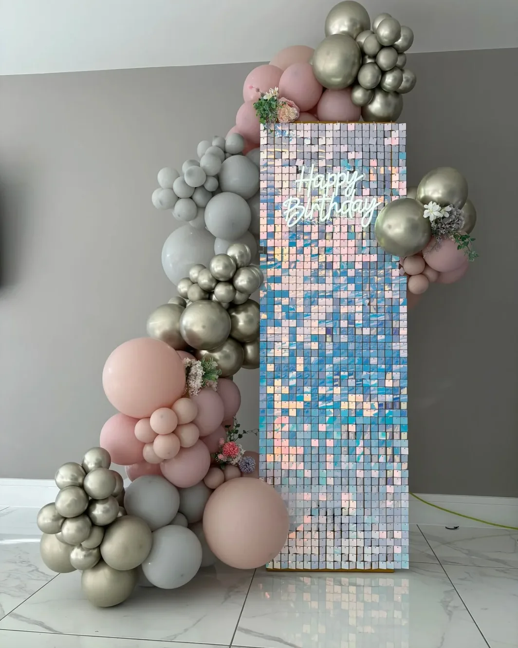 Iridescent Sequin Wall for Hire