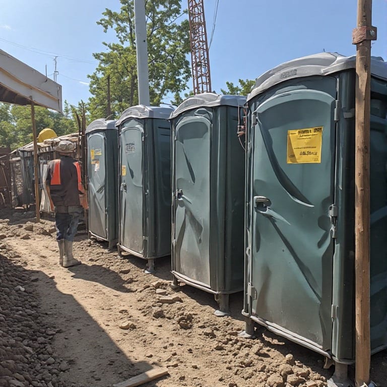 portable luxury toilet hire for construction sites