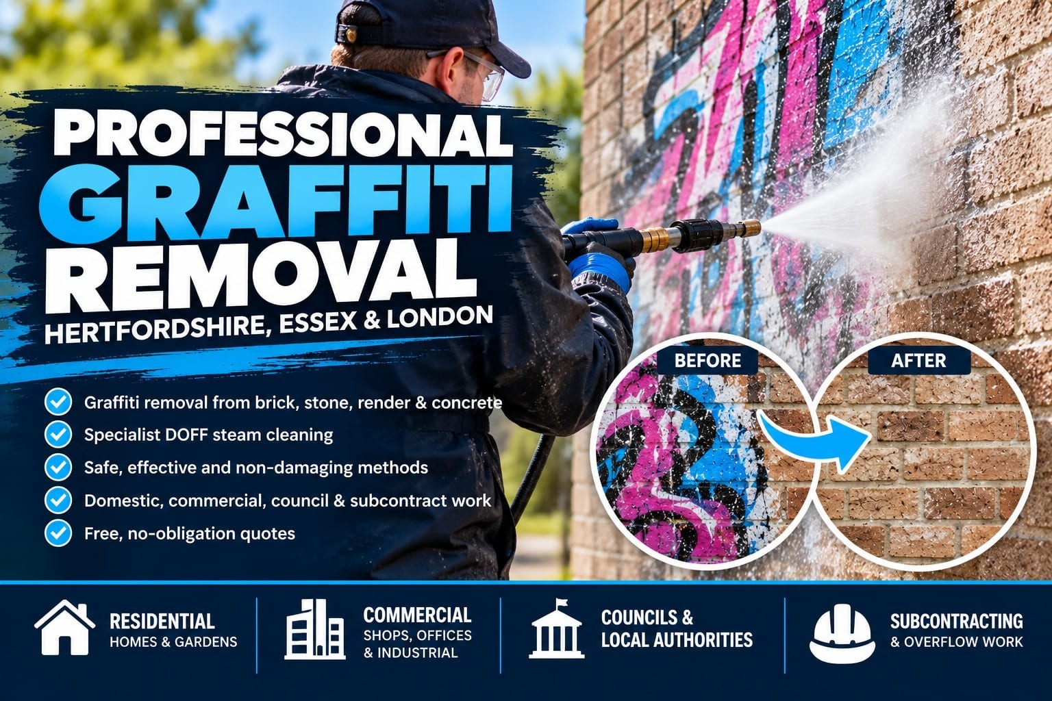 Professional Graffiti Removal Hertfordshire