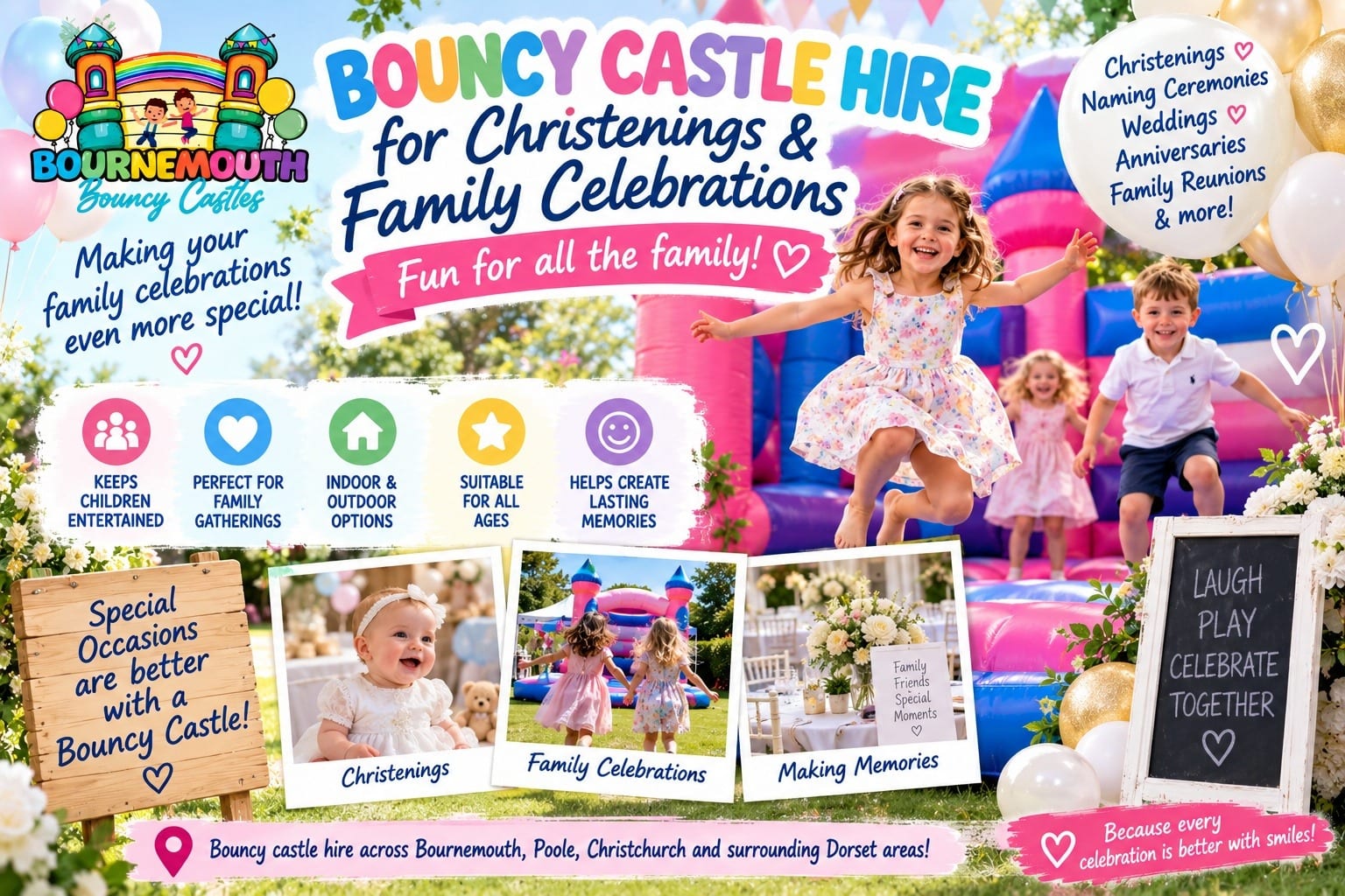 Bouncy Castle Hire For Christenings And Family Celebrations