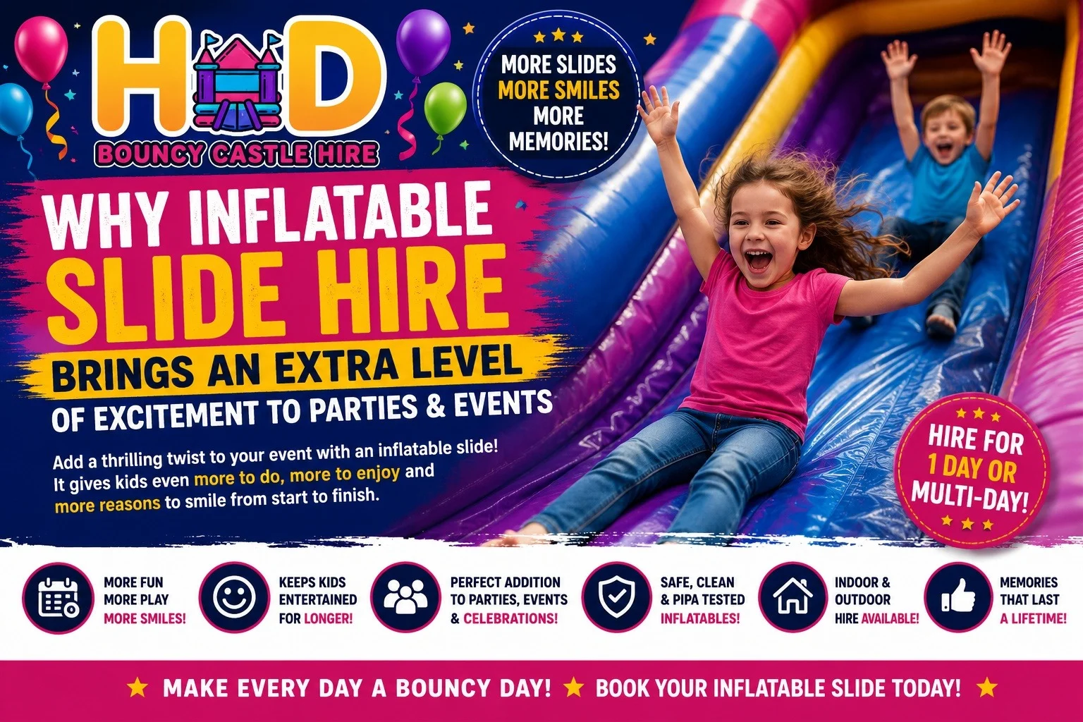 Why Inflatable Slide Hire Brings An Extra Level Of Excitement To Parties And Events Why Inflatable Slide Hire Brings An Extra Level Of Excitement To Parties And Events