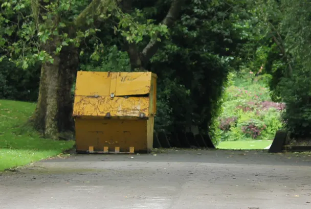 large old skip in park a big skip in a park