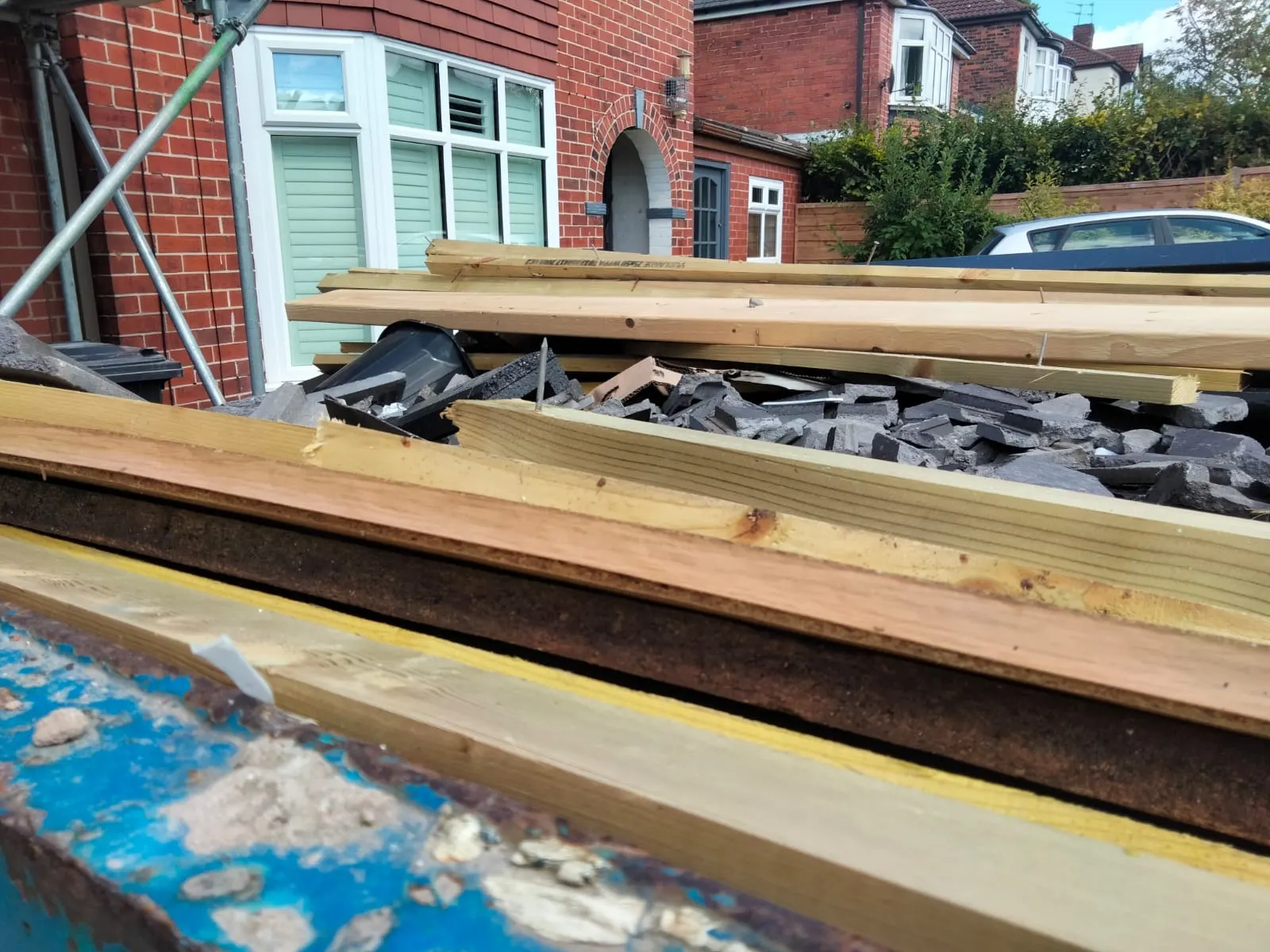 skip skip loaded with rubbish