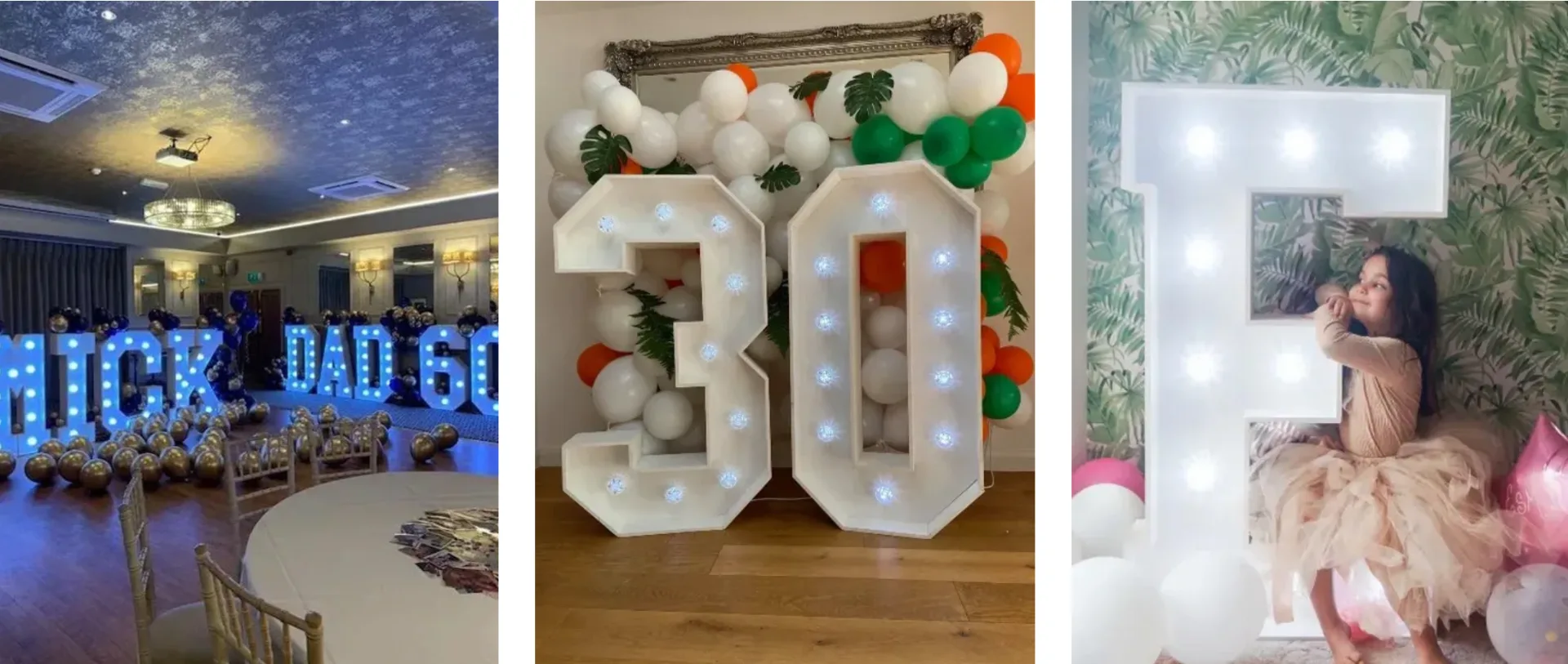 Oliver LED Numbers, Letter Numbers for Hire, Proposal and Engagement LED Letters for Hire, LED Letters for Hire for Events, LED PROM, LED Birthday and Event Letters, Name LEDs, Kids Birthday LED Letters and Numbers for Hire, 30th LED