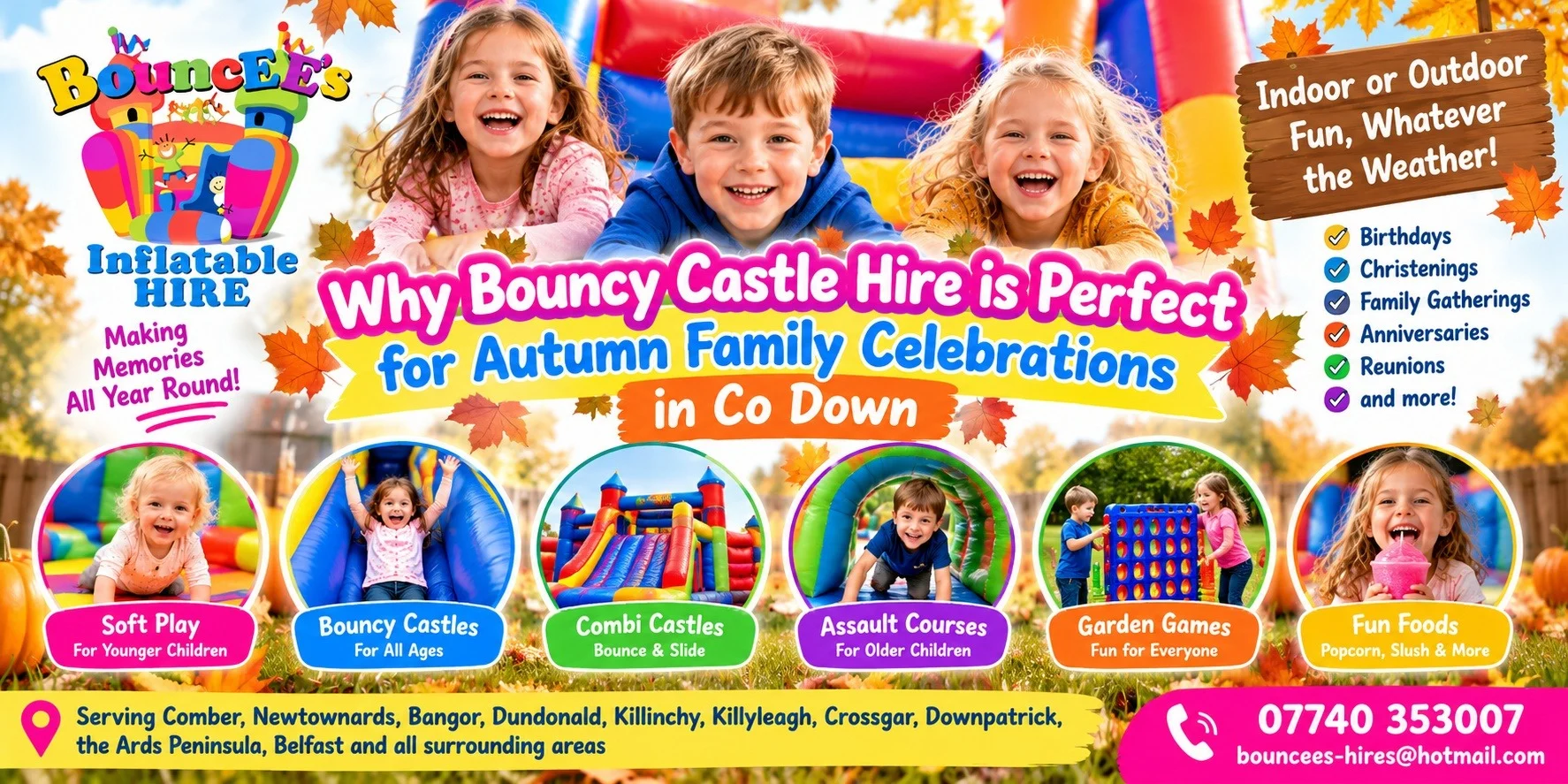 Why Bouncy Castle Hire Is Perfect For Autumn Family Celebrations In Co Down