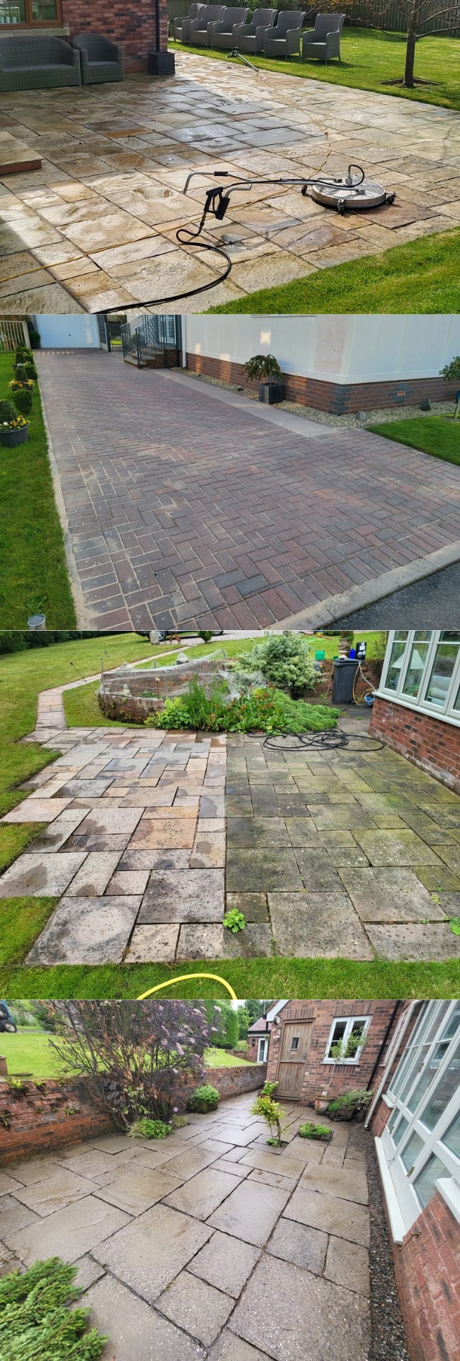 Driveway cleaning Telford - before and after pressure washing