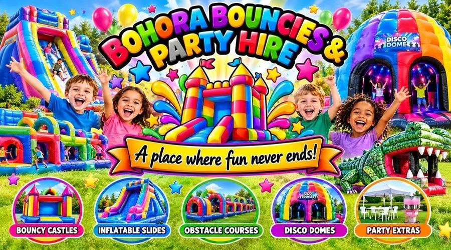 Welcome to Bohora Bouncies & Party Hire! Welcome to Bohora Bouncies & Party Hire!