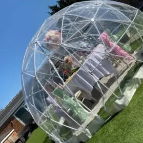 hire cinema garden igloo dome for outdoor movie screenings