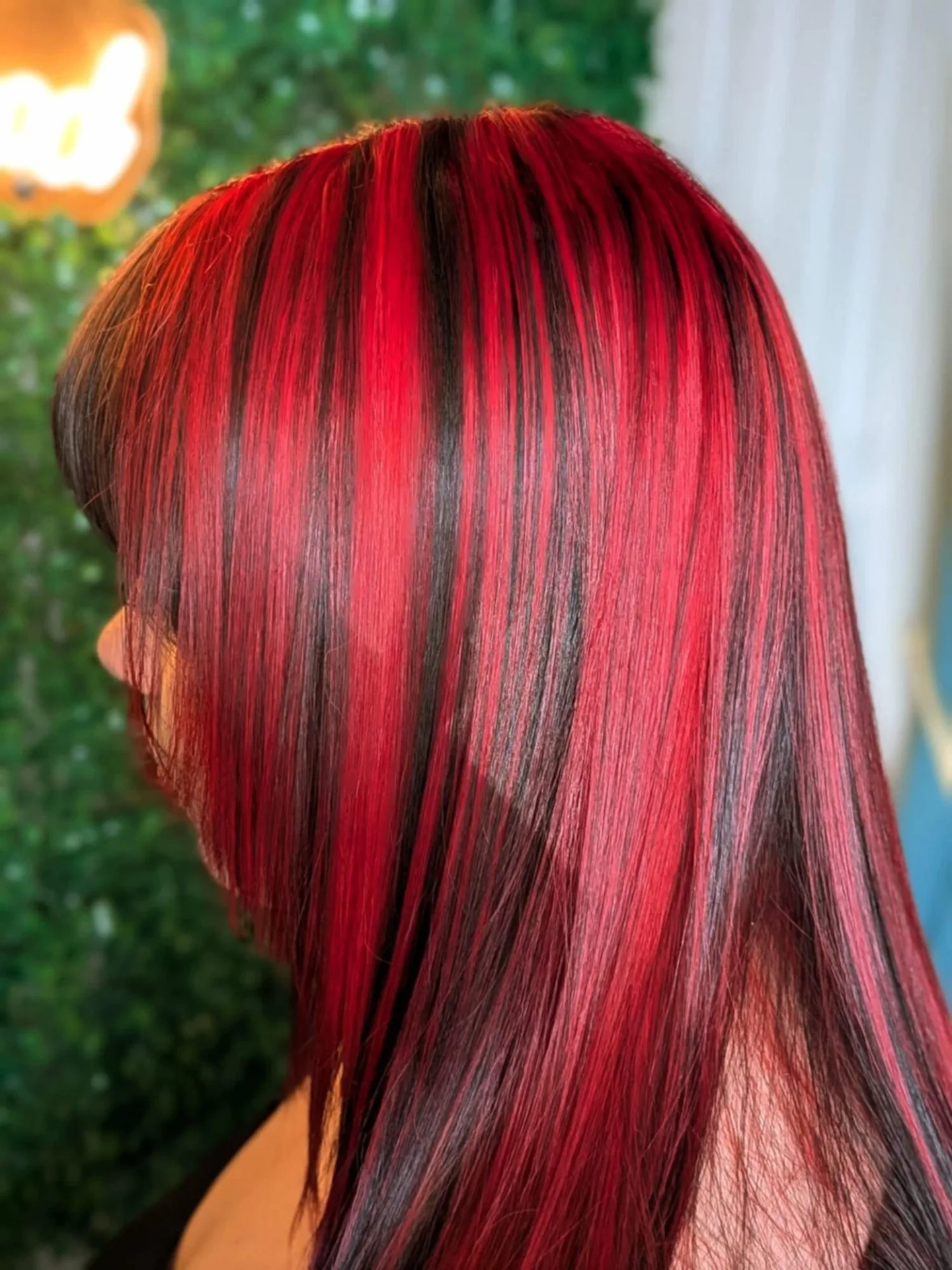 red, black, chunkyhighlights, alt, emo, vivid, crazycolours