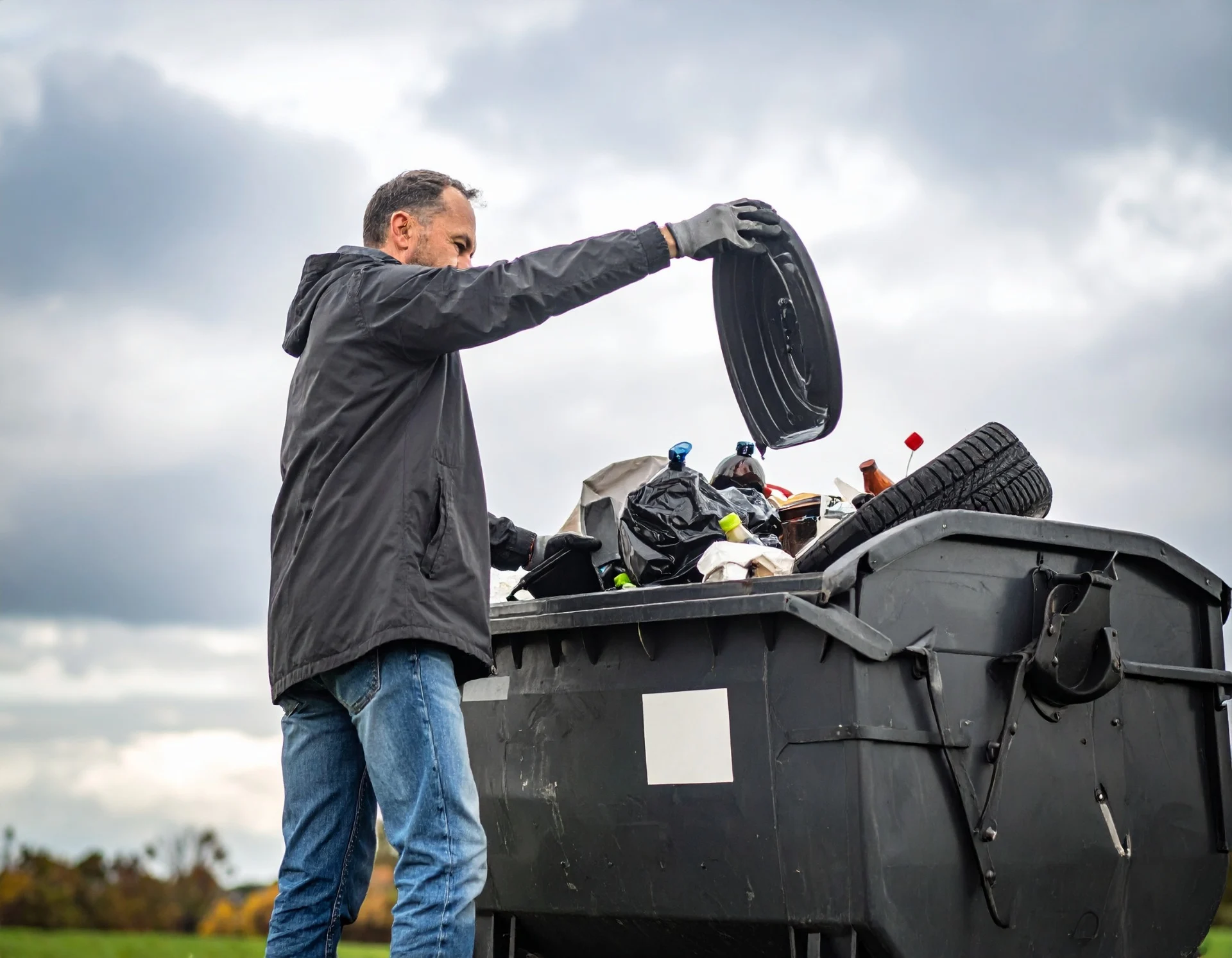 using someone else's skip putting rubbish in a stranger's skip