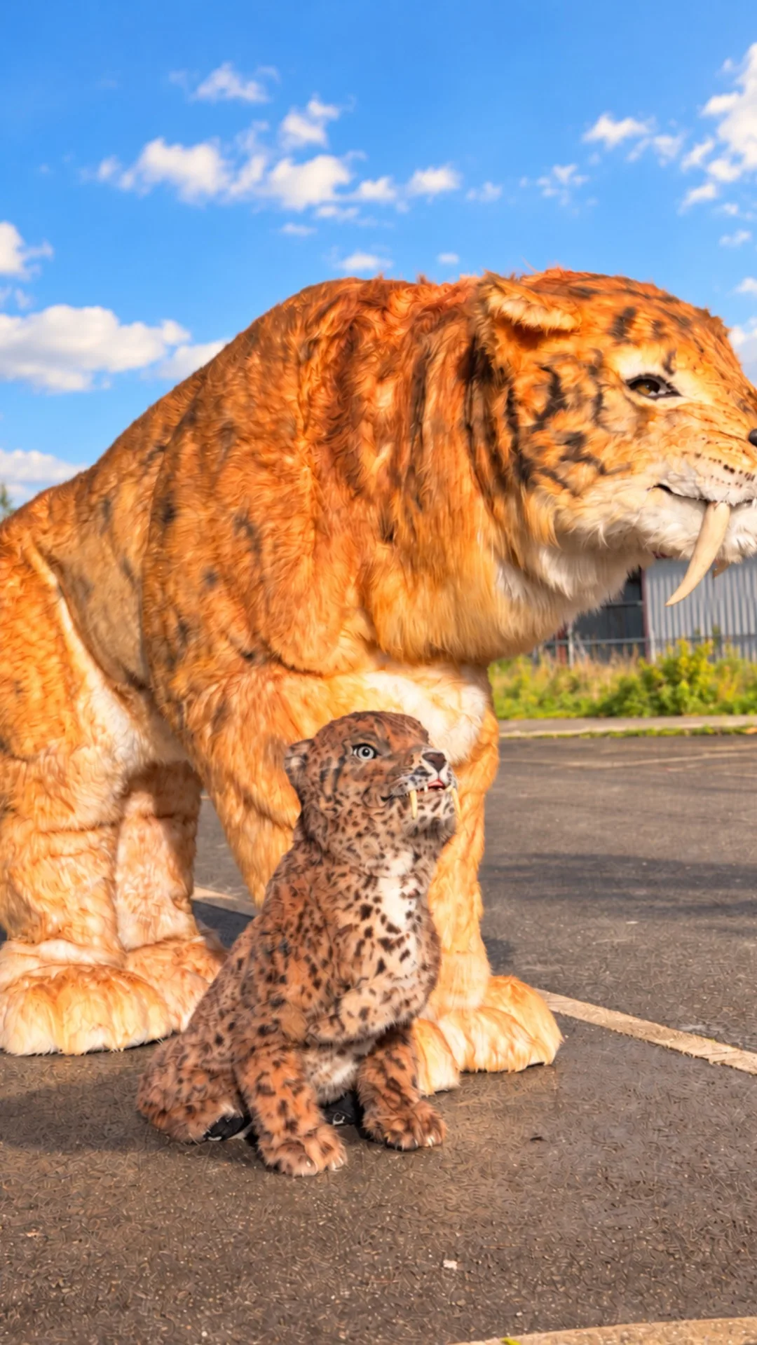 smilodon and cub