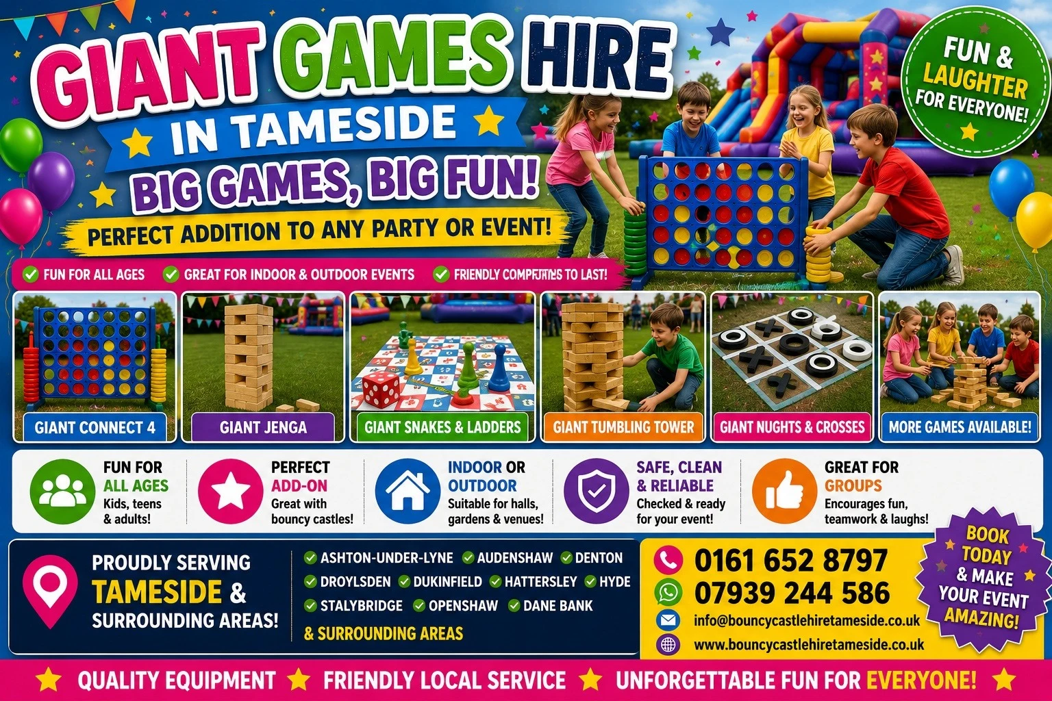 Why Giant Games Are a Brilliant Addition to Parties and Events in Tameside