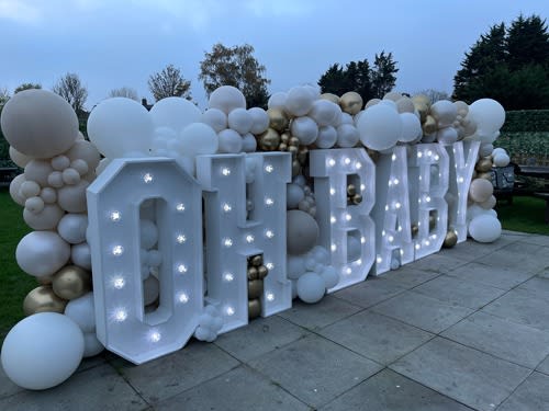 LED letter hire for baby shower 