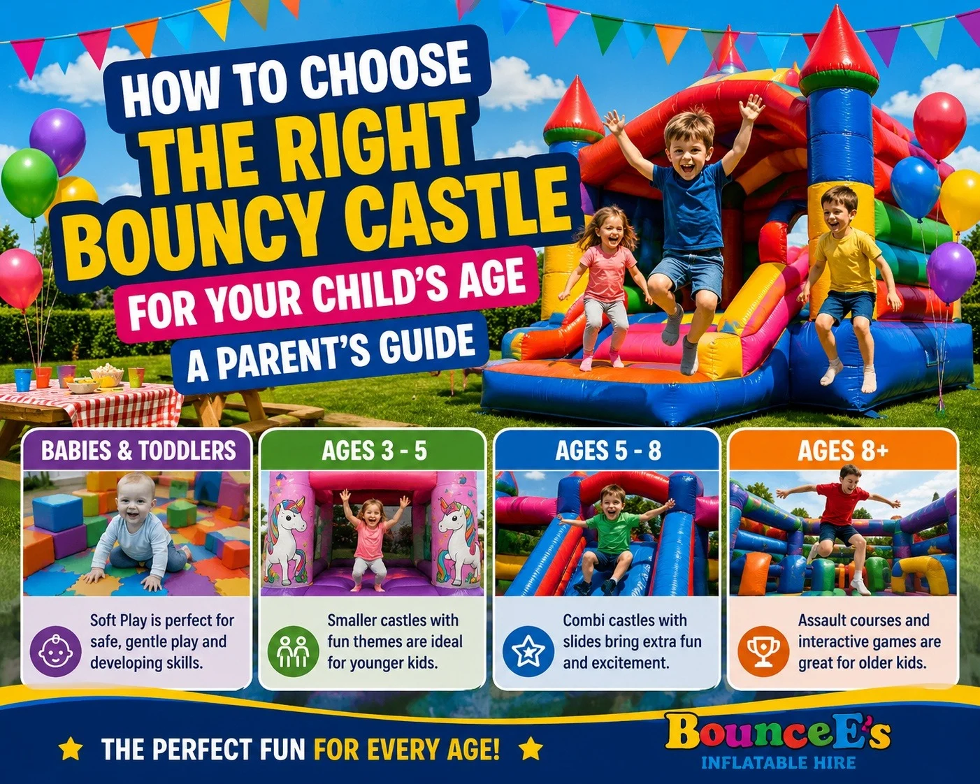 How To Choose The Right Bouncy Castle For Your Child's Age How To Choose The Right Bouncy Castle For Your Child's Age