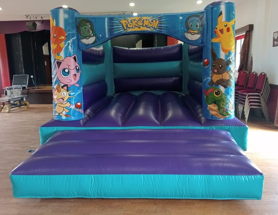 Pokemon bouncy castle, bouncy castle hire Bourne, bouncy castle for hire in Stamford