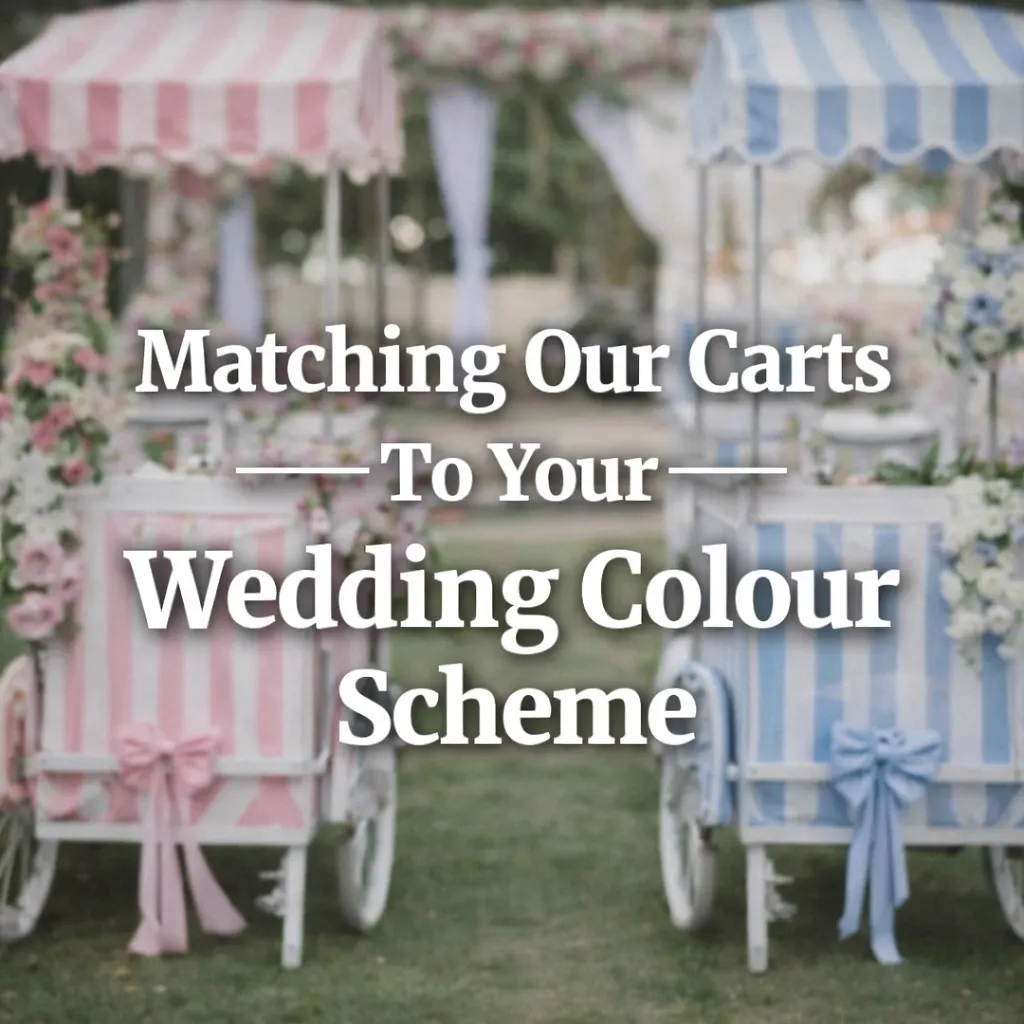 matching our carts to your wedding colour scheme concession carts and wedding colour schemes