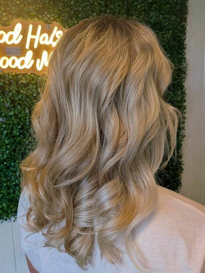 blonde, bleach, toned, fresh, bright, waves