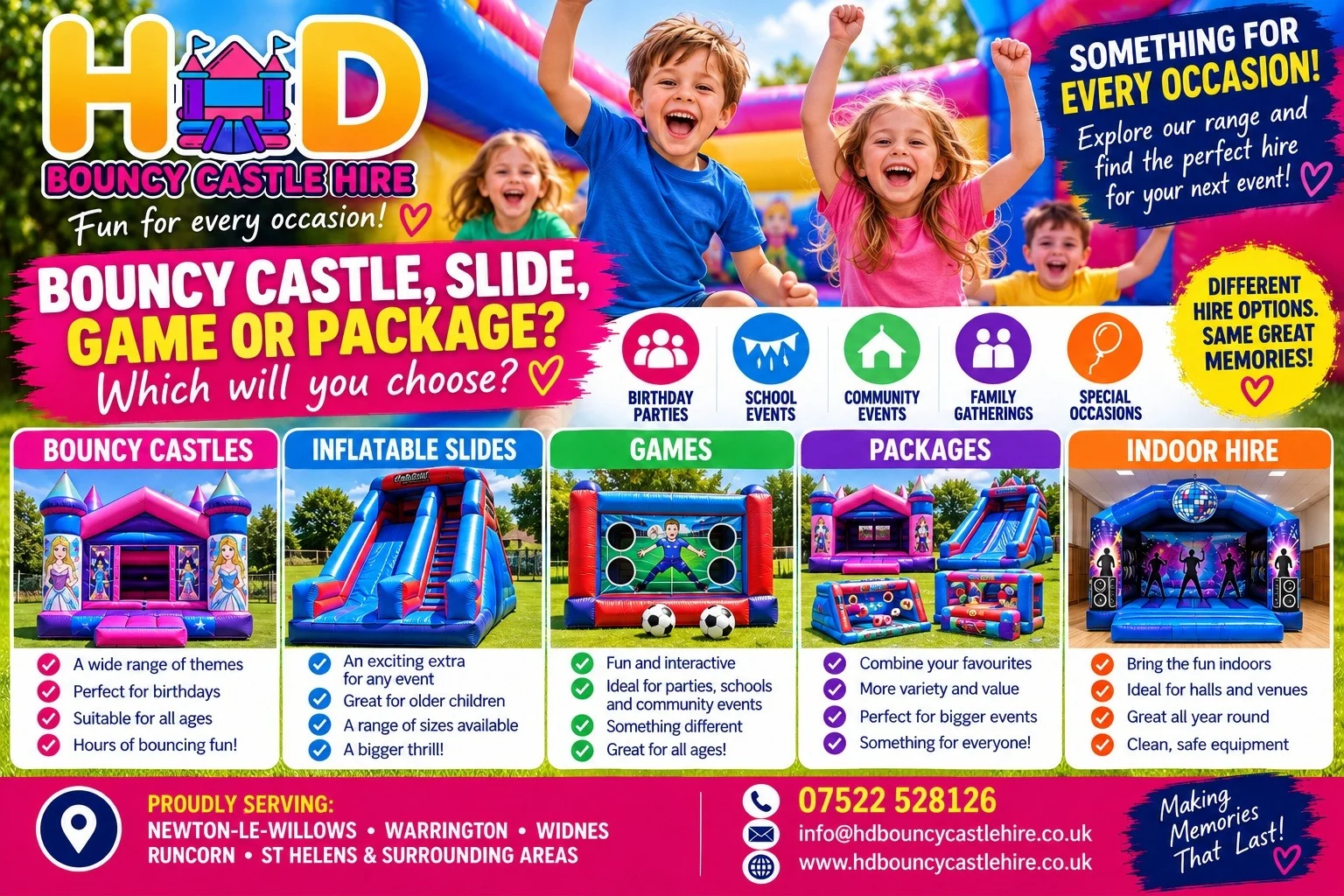 Bouncy Castle, Slide, Game or Package: Which Should You Choose? Bouncy Castle, Slide, Game or Package: Which Should You Choose?